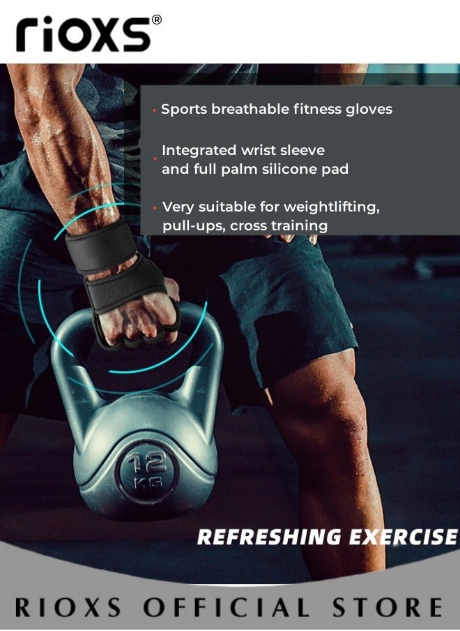 RIOXS - Push Up Bars With Gloves,Non-slip Fitness Push Up Stands,1 Pair Pushup Handles With Cushioned Foam Grip,Push Up Handles Grips For Strength Training Home Gym Exercise - Image 1