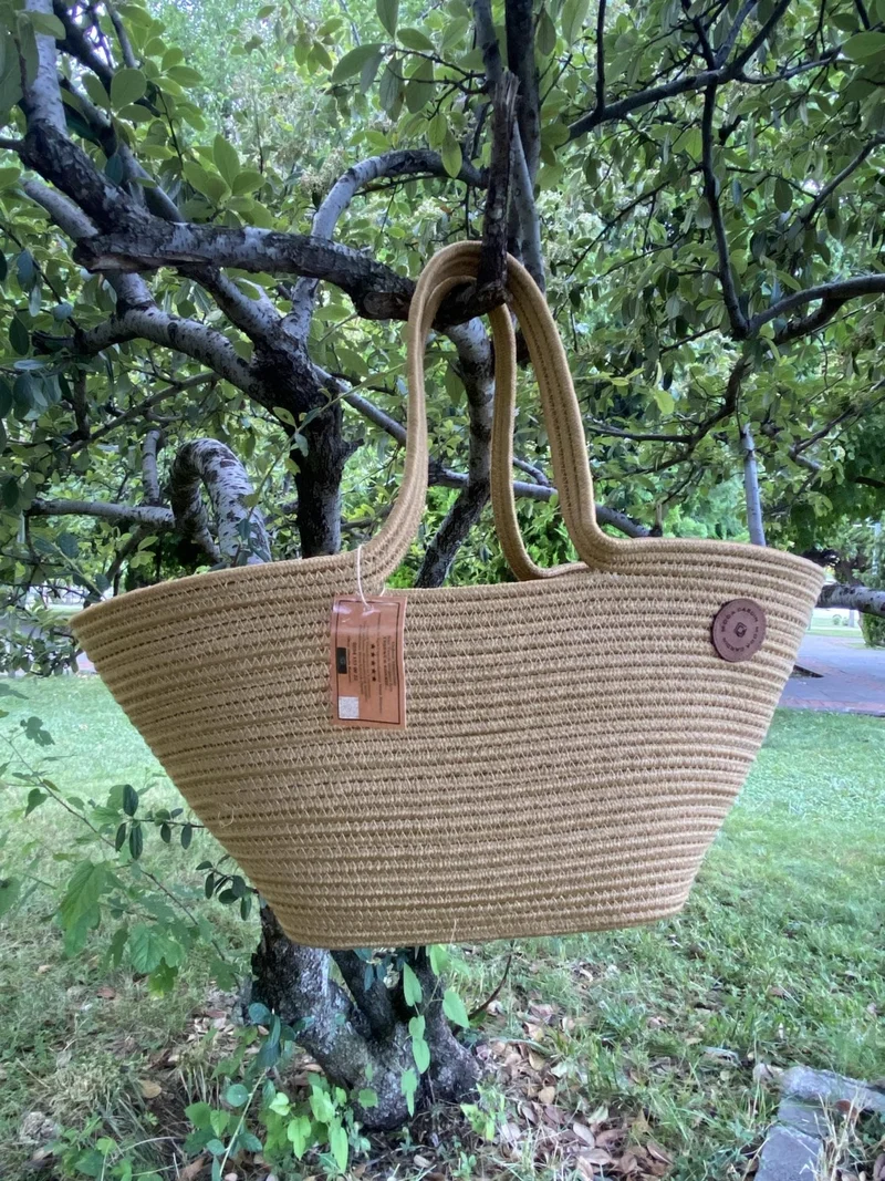 BDZ Deri Jute Straw Look Handbag Beach Bag Shoulder Bag