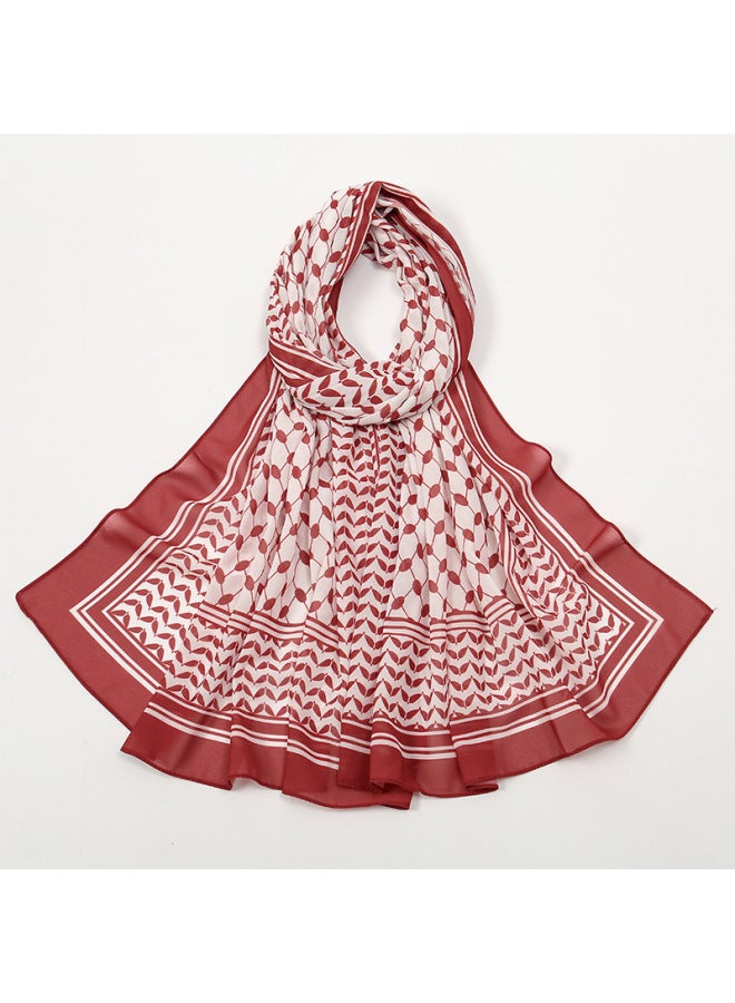 LAVEN New Style Printed Chiffon Headscarf, Arabian Scarf - Image 1