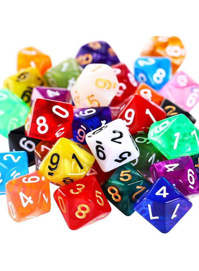 Skylety Skylety 50 Pieces Polyhedral Dice Sets with Black Pouch Compatible with RPG MTG Tabletop Role Playing Table Games Multi Colored Assortment (10 Sided Style)  - Image 1