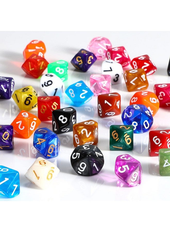 Skylety Skylety 50 Pieces Polyhedral Dice Sets with Black Pouch Compatible with RPG MTG Tabletop Role Playing Table Games Multi Colored Assortment (10 Sided Style)  - Image 5