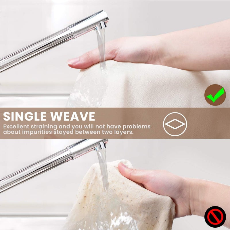 S.CENG Precut Cheesecloth, 15 x 15'' 4 Pack, Grade 100, Ultra Fine Cheese Cloth for Straining & Cooking, 100% Unbleached Cotton Muslin Cloth for Making Cheese - Image 3