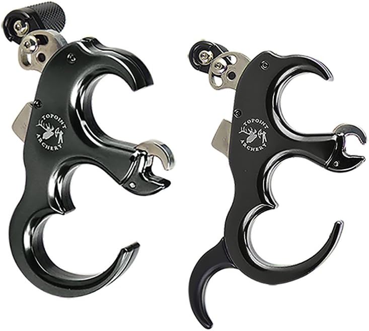 SHARROW Bow Release Aid 3/4 Fingers Automatic Archery Release Aluminium Alloy Thumb Trigger for Compound Bow Accessory - Image 1