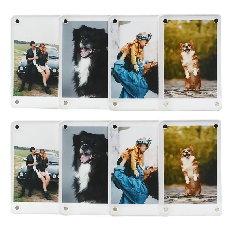 إطار بولارويد مغناطيسي LAGIPA إطار صور مغناطيسي Instax Mini 2x3 إطار مغناطيس ثلاجة 8 عبوات 16 قطعة