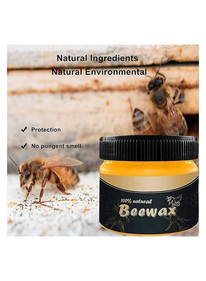 BeeWax Wood Seasoning Beewax, Natural Beewax Traditional Beeswax Furniture Polish Multipurpose Beeswax Polish for Wood Cleaner and Polish Furniture Care 2*120 g - Image 5