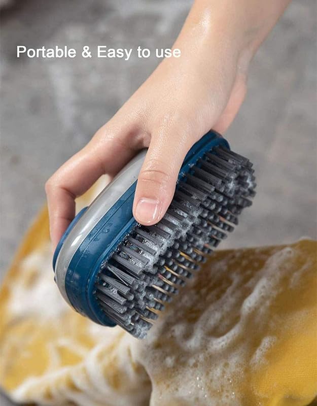 POPLEY Kitchen Brush Cleaning Brush Automatic Liquid Discharge Decontamination Laundry Brush Pot Brush MultiFunction Kitchen Waterjetting Detergent Press Dishwashing Brush - Image 3