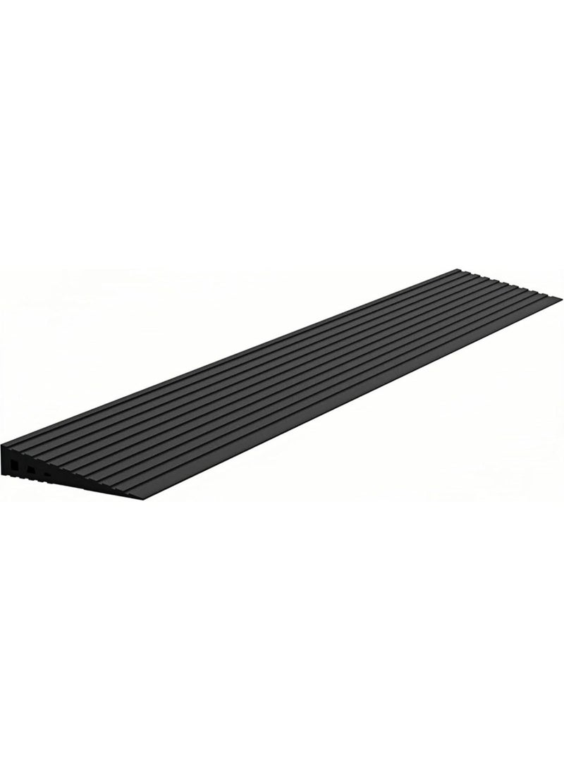 Suitable for high threshold ramps at doorways, this 39.3-inch wide natural rubber electric wheelchair ramp can support up to 2000 pounds. It is adjustable and customizable, and can be used for doorways, curbs, sweepers, electric mobility scooters, etc.