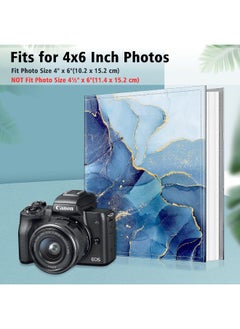 Fintie Fintie Photo Album 4x6 Photos - 600 Pockets Large Capacity Photo Book Cover for Family Wedding Anniversary Baby Vacation Pictures, Ocean Marble  - Image 4
