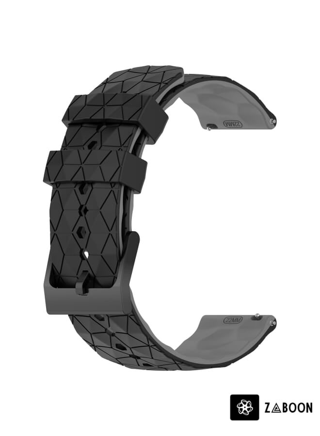 Zaboon Xiaomi MI Watch S1 Active 22mm Football Pattern Two-Color Silicone Watch Band - Image 2