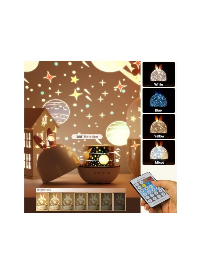The Bros Star Projector Night Light for Kids, Kids Night Light Projector with Remote AUTO Timer Dimmable for Bedroom Decor Rechargeable Toddler Night Light for Boys Girls Baby Gift - Image 5