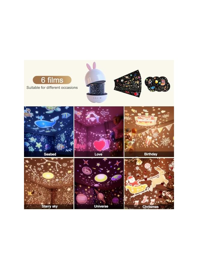 The Bros Star Projector Night Light for Kids, Kids Night Light Projector with Remote AUTO Timer Dimmable for Bedroom Decor Rechargeable Toddler Night Light for Boys Girls Baby Gift - Image 4