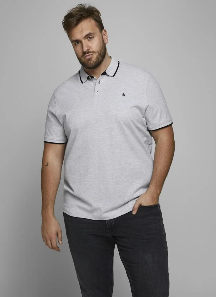JACK & JONES Jjepaulos Logo Print Polo Shirt