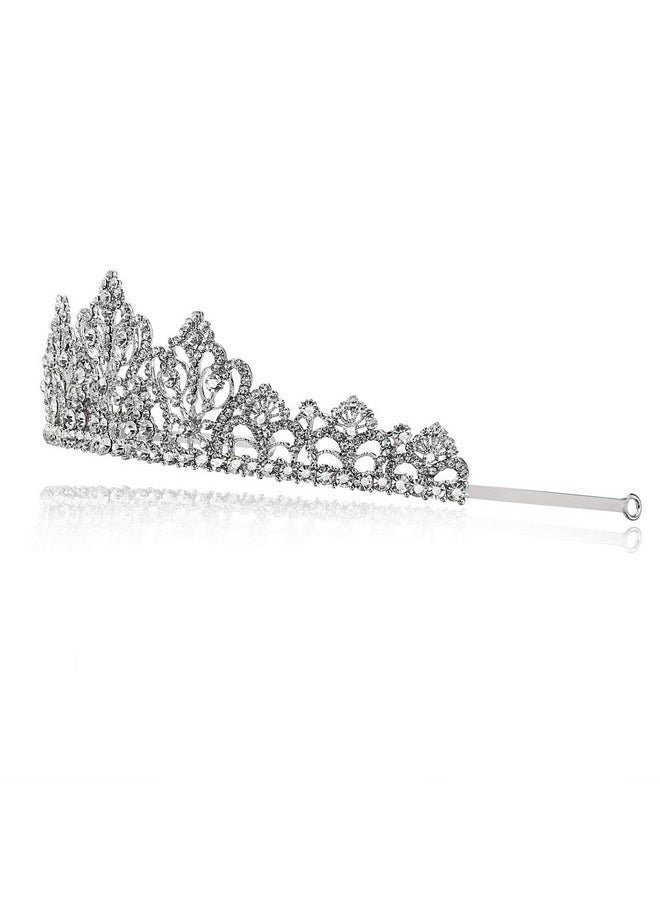 SAMKY Filigree Flower Design Rhinestone Crystal Bridal Tiara Crown T1026  - Image 3