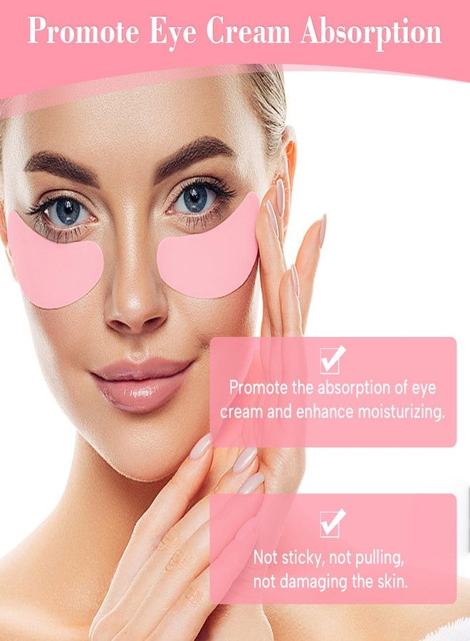 Sonfon Under Eye Patches, Reusable Under Wrinkle Silicone Mask Pink, Plump Fine Lines & Wrinkles with Metal Eye Cream Applicator, Tin Case - Image 2