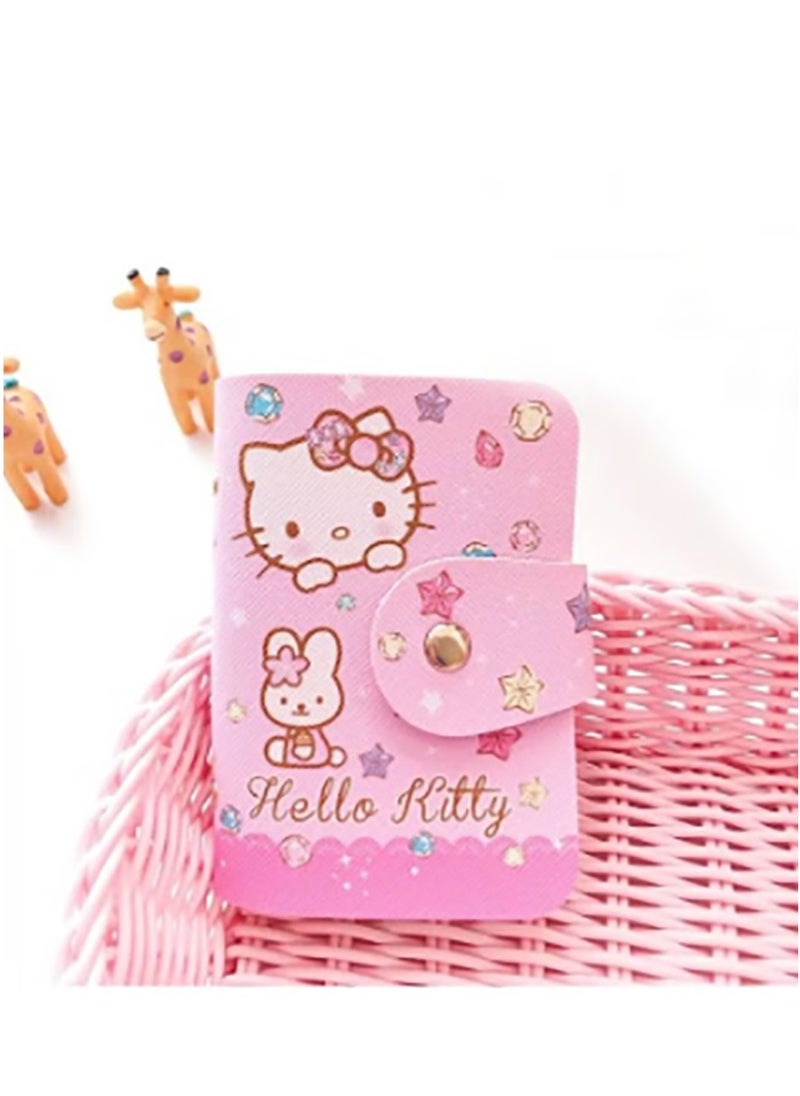 Hello Kitty - Cartoon Pink Hello Kitty Leather Multifunction Card Holder - Image 1