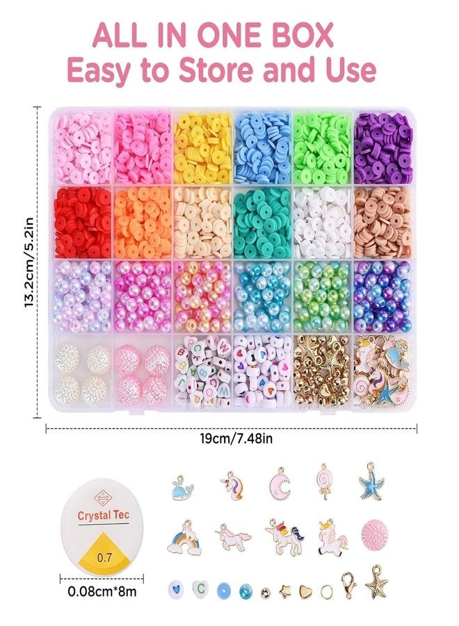 TICJUB Bracelet Making Kit for Girls | DIY Jewelry Making Craft Set with Unicorn Charms, Clay Beads & Pendants | Creative Gift & Fun Activity Toy - Image 2