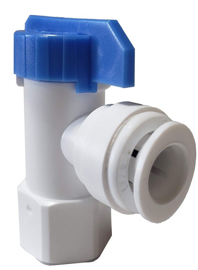 Metpure Quick Connect Tank Ball Valve with Gasket For Water Purification Systems And Reverse Osmosis System Pressurized Water Storage Tank (1/4" Female NPT x 3/8" OD Quick Connect) - Image 1