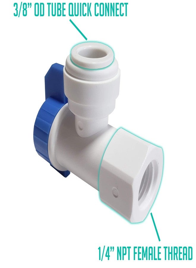 Metpure Quick Connect Tank Ball Valve with Gasket For Water Purification Systems And Reverse Osmosis System Pressurized Water Storage Tank (1/4" Female NPT x 3/8" OD Quick Connect) - Image 3