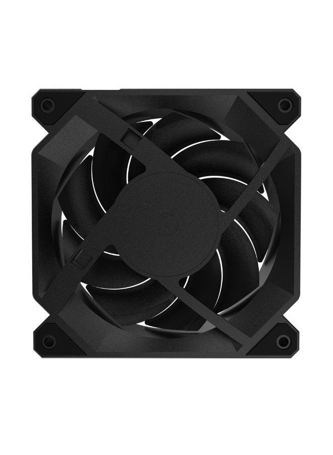 دارك فلاش مروحة تبريد وحدة المعالجة المركزية darkFlash INF34 مقاس 120 مم، سلسلة ديزي، تبريد حتى 2000 دورة في الدقيقة، PWM رباعي الدبابيس، ARGB، مروحة تبريد وحدة المعالجة المركزية للكمبيوتر، عبوة من 3 قطع (أمامية، سوداء) - Image 3