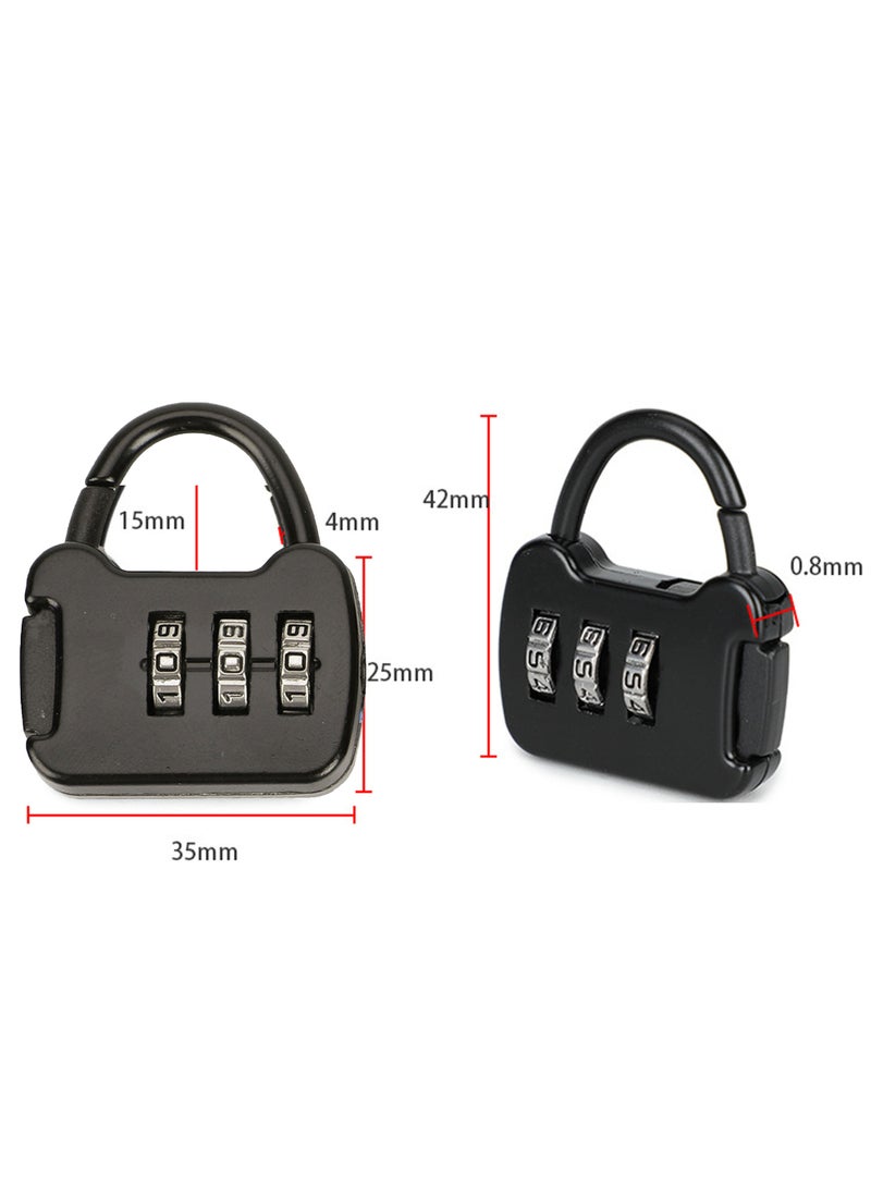 Ocean Luggage Combination Locks,3pc Combination Padlock with Alloy Body TSA Lock for Travel Bag, Suit Case, Lockers, Gym, Bike Locks or Other （3pc） - Image 2