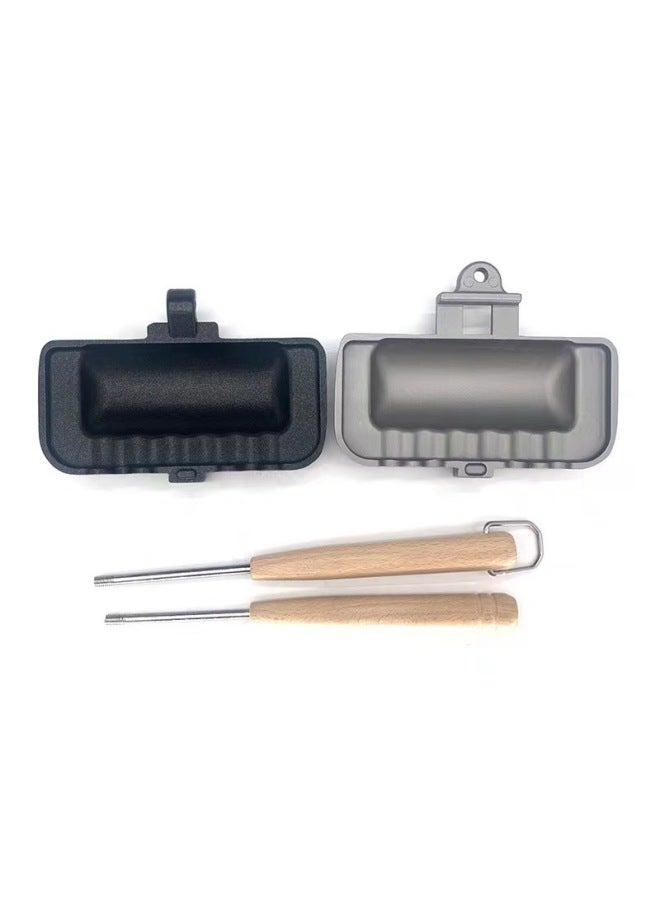 Double-sided Sandwich Panini Maker Bread Mold Non-stick Coating Breakfast Pot Outdoor Gas Frying Pan Baking Tray Kitchen Tools-Color:Double-sided Sandwich Clip - Image 1
