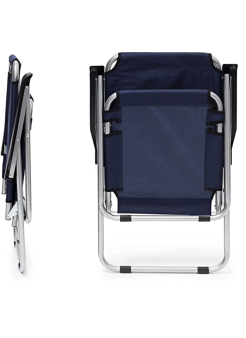 GO2CAMPS Foldable Camping Chair-Beach Chair for Garden Balcony or Festivals Outdoor Collapsable Chair as Fishing Chair or Festival Picnic Chair( Blue)  - Image 2