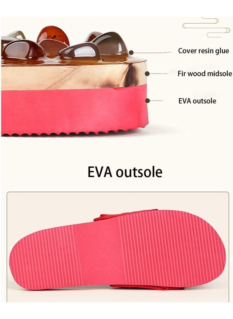 تدليك حذاء القدم تدليك الأحذية الطبيعية حجر الأغات المنزل الضغط الإبر الداخلي القدم الانعكاس القوس العظام دعم Sandals الأحذية - Image 2