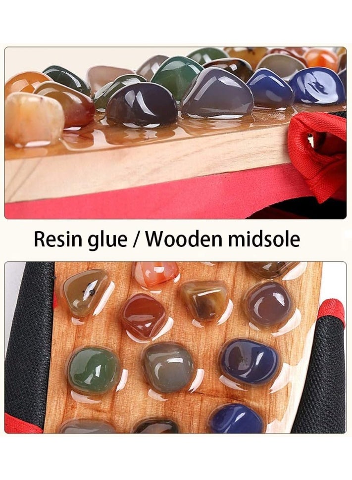 تدليك حذاء القدم تدليك الأحذية الطبيعية حجر الأغات المنزل الضغط الإبر الداخلي القدم الانعكاس القوس العظام دعم Sandals الأحذية - Image 5