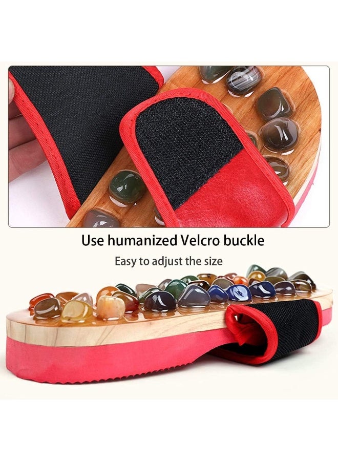 تدليك حذاء القدم تدليك الأحذية الطبيعية حجر الأغات المنزل الضغط الإبر الداخلي القدم الانعكاس القوس العظام دعم Sandals الأحذية - Image 4