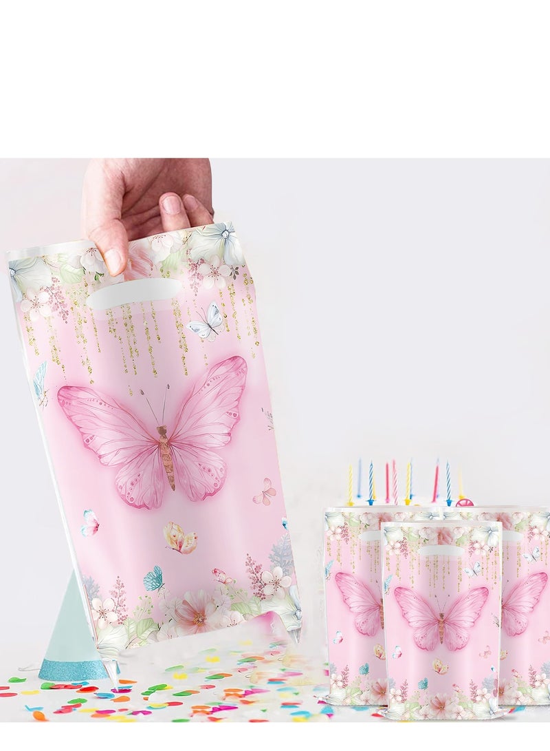 20 PCS Beautiful Butterfly Birthday  Supplies Cartoon Candy Bag Tote Bag Kids Gift Bag Adult Birthday  Decorations - Image 2