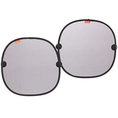 Diono Sun Stoppers Car Window Shades 2 Pack, Car Sun Shade for Side Window with Suction Cups, Blocks Sun Glare UV Rays Perfect for Baby, Kids, Pets Protection - Image 1