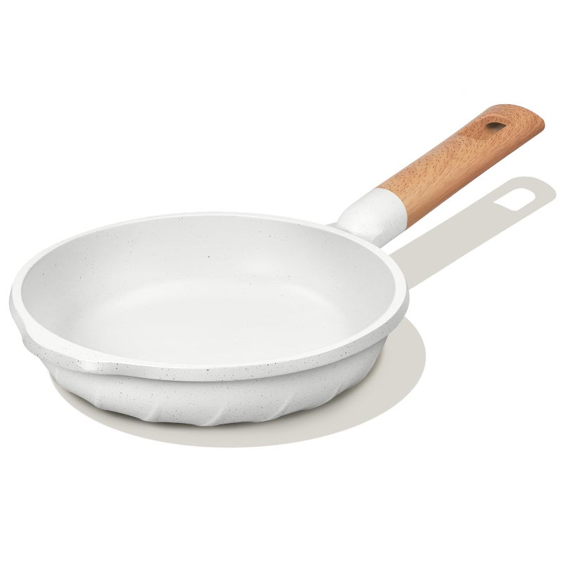 COOKLOVER مقلاة كوك لافر غير لاصقة 100 خالية من PFOA أدوات الطهي مقلاة تحريض مقلاة قلي بيضاء 79 بوصة