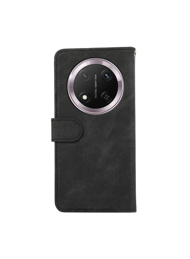 زبون جراب هاتف Honor X9C 5G Global من ABEEL مصنوع من الجلد المغناطيسي RFID بلون كتلة اللون - Image 3