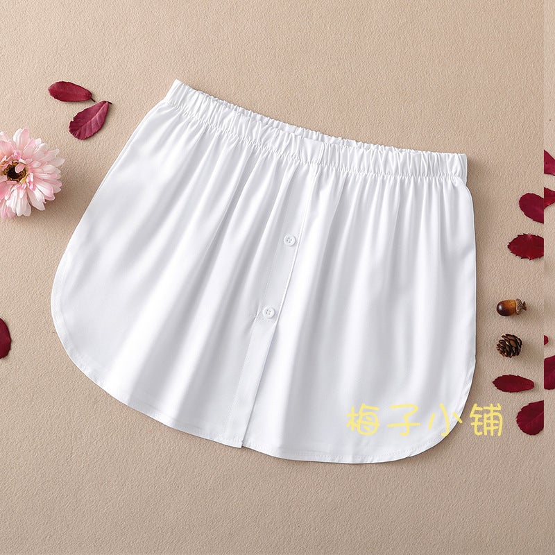 Blue Striped Shirttail Sweater Skirt for Women White · Cotton