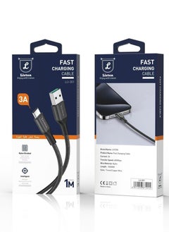 Liston Cable Charger Nylon Braided Fast Charger Hight Quality , 1M ,  USB To Type C , Speed 480Mbps ,Liston  - Image 2