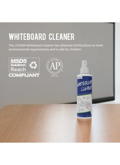 Loukin Non-Toxic Whiteboard Cleaner, 3.4 Fl Oz Dry Erase Board Cleaner, Low-Odor White Board Cleaning Spray, Removes Stubborn Marks From Whiteboards  - Image 2