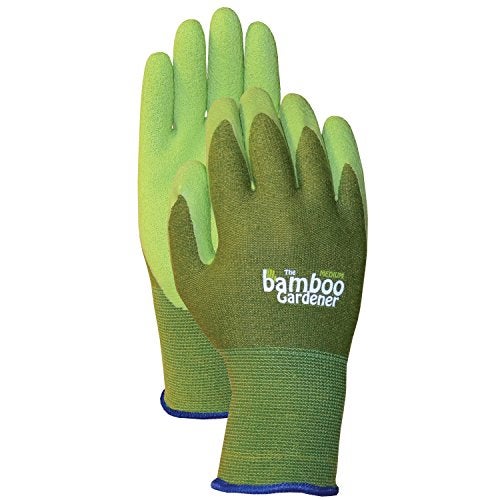 Bellingham C5301L The Bamboo Gardener Work Gloves, Made of Sustainable Bamboo Rayon Fiber, Durable Natural Rubber Palm and Fingers, Large, Green - Image 2