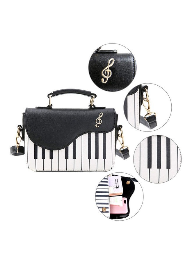 LUI SUI Women’S Piano Guitar Shape Crossbody Purse Bags Music Guitar Small Shoulder Bags Tote Purse - Image 4