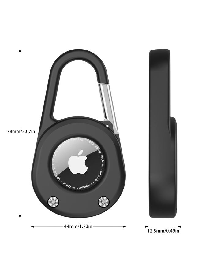 Air Tag Keychain with Carabiner,Thick Hard PC Air Tag Holder,IPX8 Waterproof,Secure Lock,Universal Wheel Key Chain - Image 2