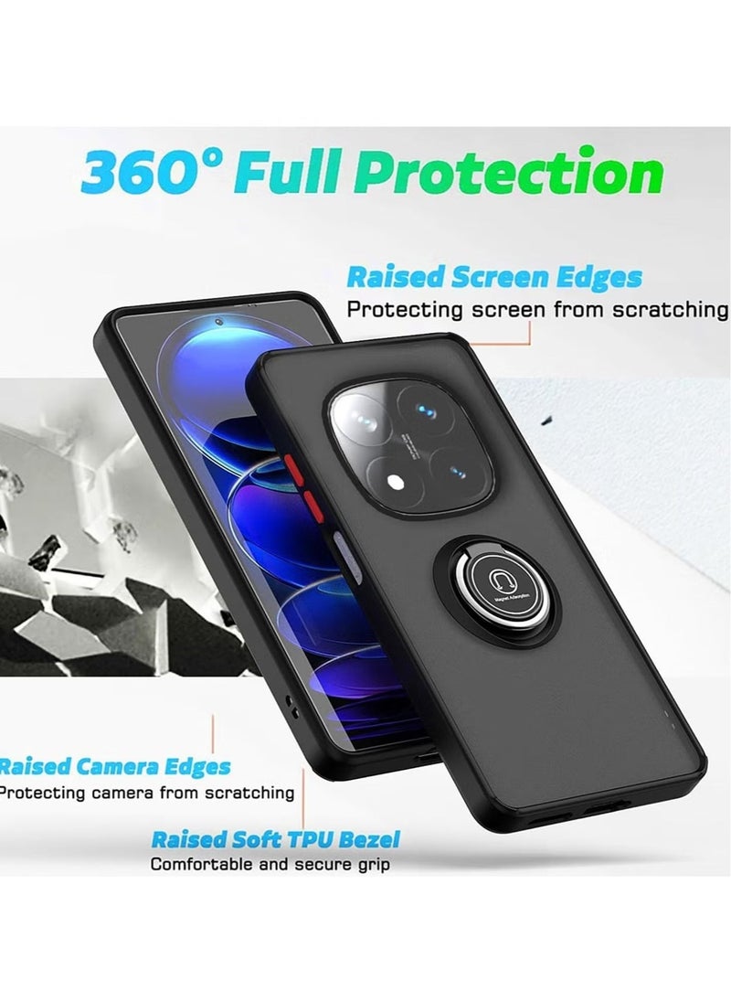 JAJEEK Xiaomi Redmi Note 14 Pro Plus 5G Case – Rotational Metal Ring Grip, Kickstand, Magnetic Car Mount Holder, Shockproof TPU Bumper – Durable, Full Protection for Redmi Note 14 Pro Plus 5G, Perfect Fit for Everyday Use - Image 3