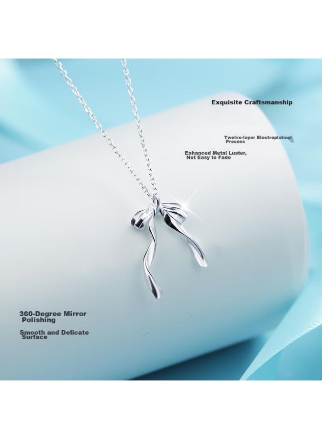 Manhe S999 Sterling Silver Necklace For Women,  New Pendant elry, Practical Birthday Gift For Wife Or Girlfriend - Image 5