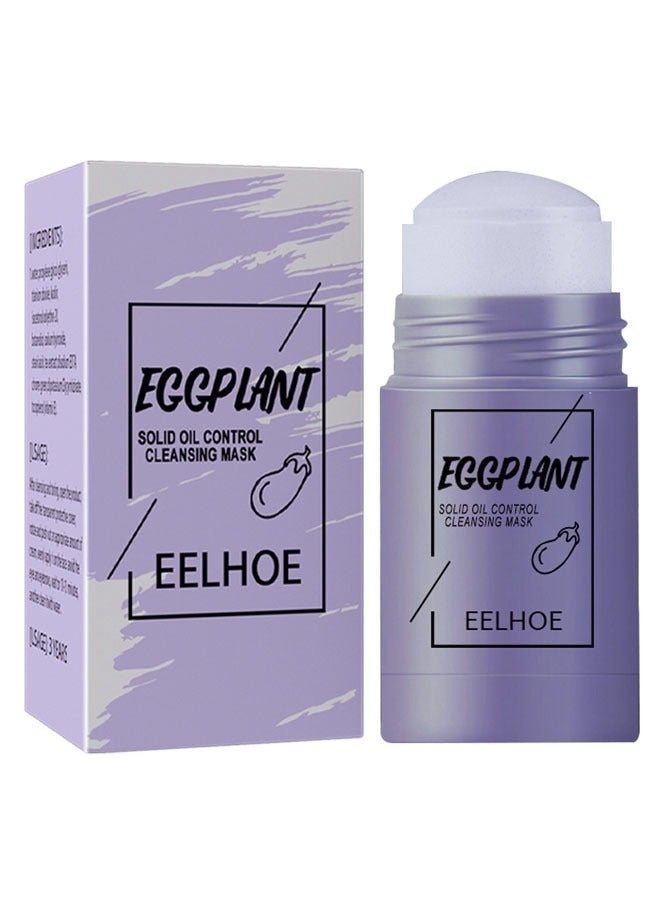 EELHOE Eggplant Mask Stick, Blackhead Remover Face Mask Clay Mask Purifying Oil Control Clean Solid Mask Moisturizing Acne Deep Pore Cleansing  - Image 2
