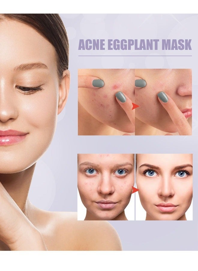 EELHOE Eggplant Mask Stick, Blackhead Remover Face Mask Clay Mask Purifying Oil Control Clean Solid Mask Moisturizing Acne Deep Pore Cleansing  - Image 5