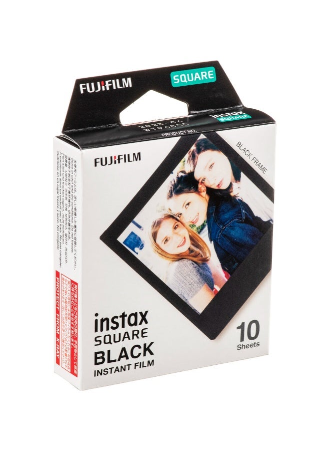إنستاكس FUJIFILM instax SQUARE Black Instant Film (10 Exposures) - Image 2