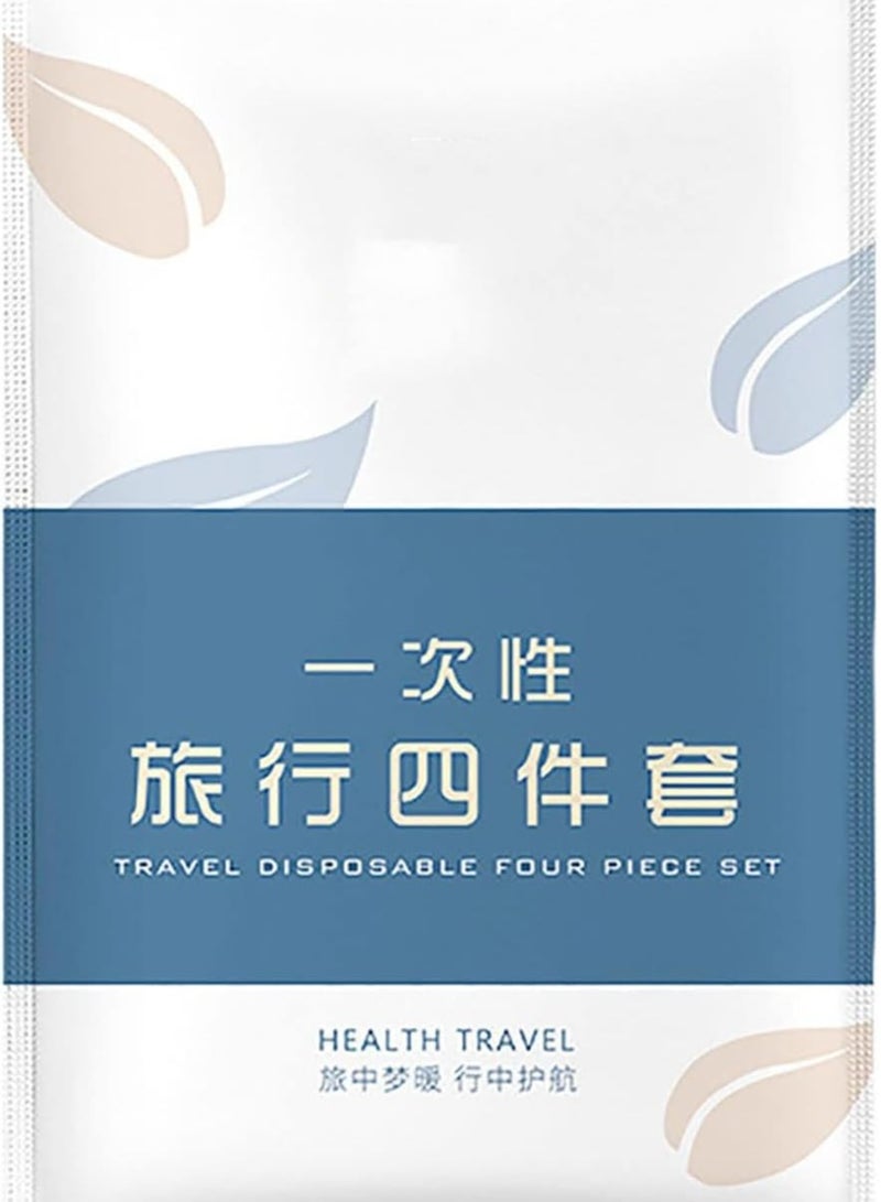 SYOSI Disposable Bed Sheets Fitted Sheet Queen Disposable Travel Sheets For Travel with Quilt Cover and Pillowcase Disposable Bedding Travel Bedding Disposable Sheets 4-piece set - Image 1