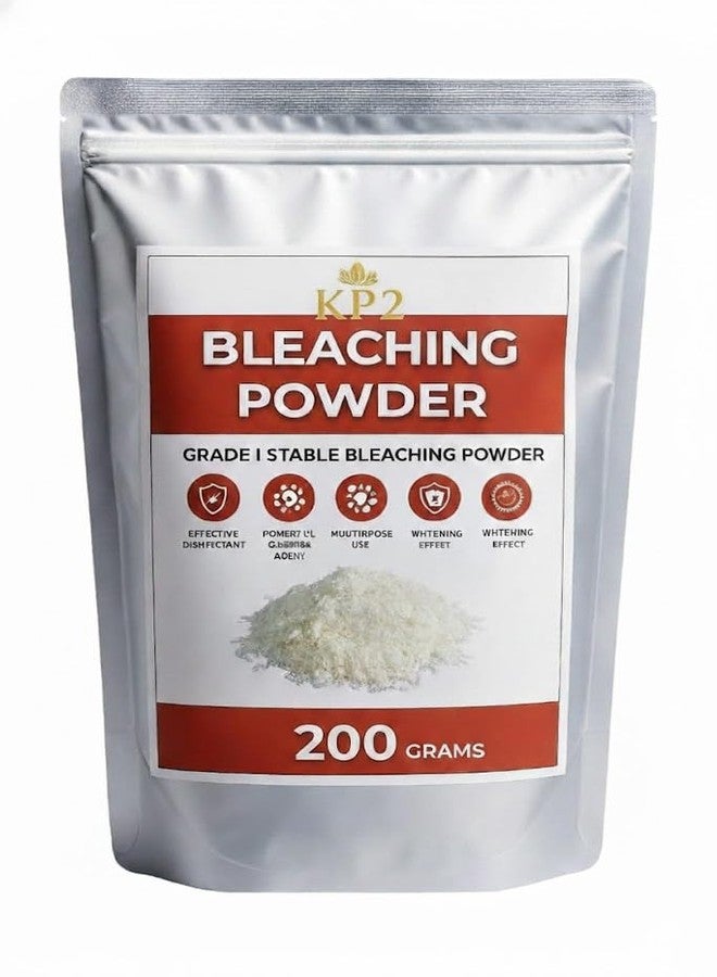KP2 Bleaching Powder 200G for Bathroom & Floor Cleaning | Strong Stain Remover & Disinfectant | Multi-Purpose Cleaning Powder for Tiles, Toilet, Laundry & Water Tank | High Purity Grade 1 Bleach - Image 1