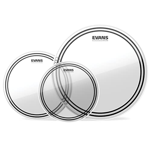 Evans Drum Heads - EC2S Clear Standard Tompack (12 inch, 13 inch, 16 inch) - Image 1