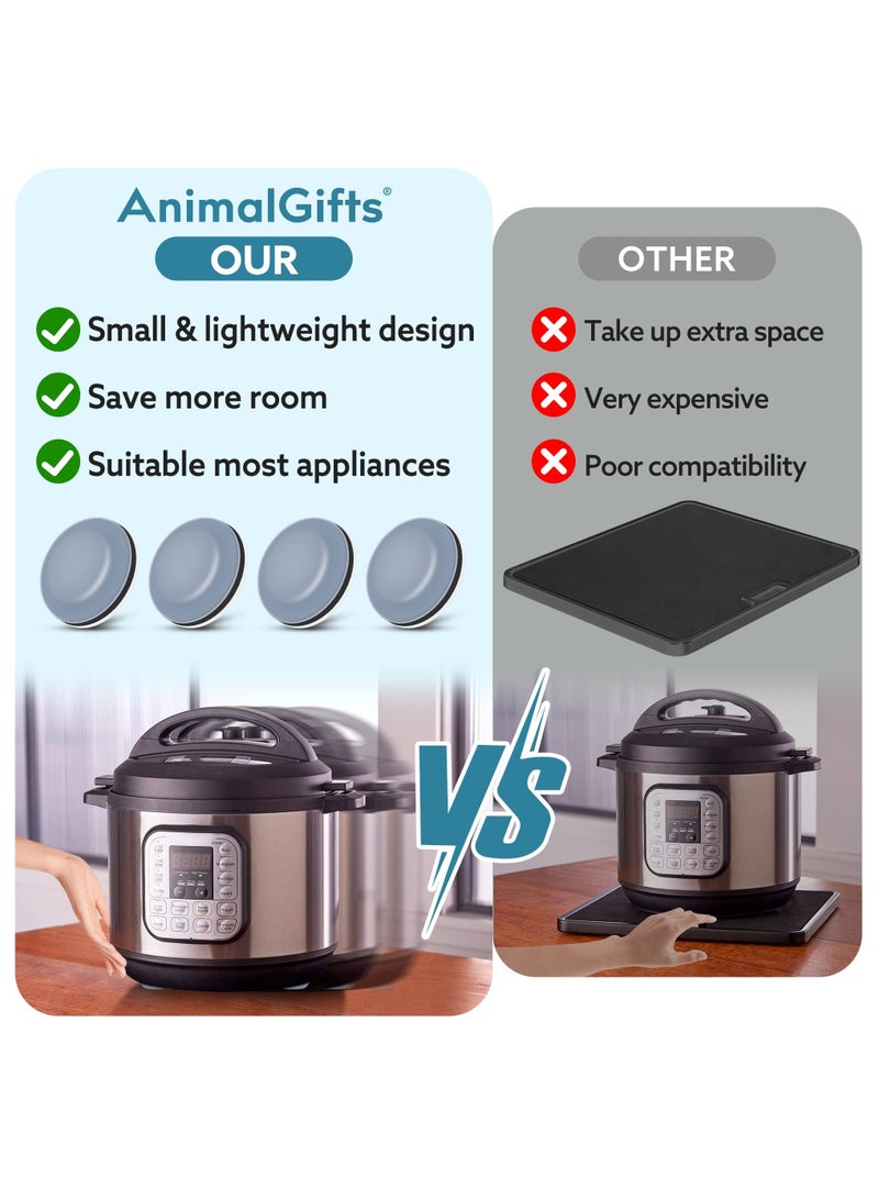 شريحة أدوات المطبخ، شريحة أدوات لمعظم صانعي القهوة على المنضدة، مساعدة المطبخ، قلايات الهواء، قدر الضغط، منزلقات للأجهزة المطبخية. صينية انزلاقية سهلة الحركة (12 قطعة) - Image 4