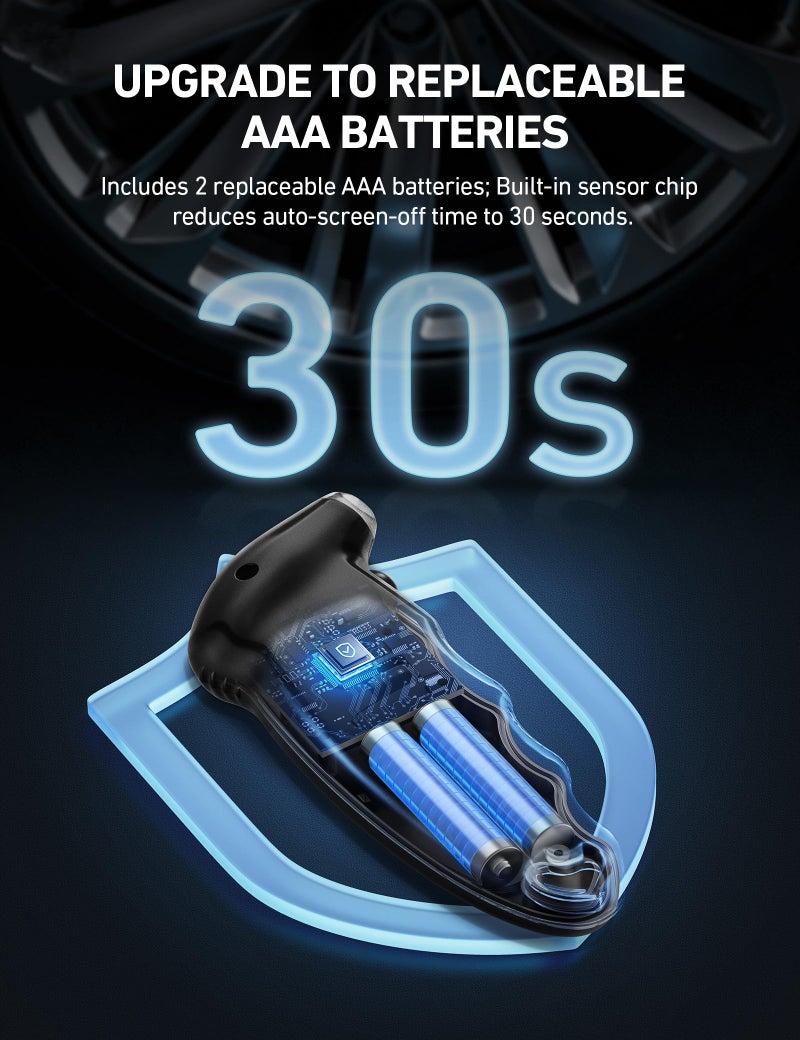 AstroAI Digital Tire Pressure Gauge 0-150PSI, Accurate in 0.1 Increments, Backlit LCD and Presta Valve Adaptor Included, 4 Units of Measurement for Car Truck Bicycle, Black - Image 2