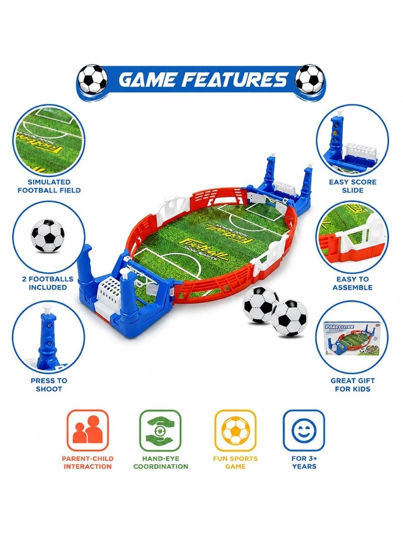 vGRASSP Portable Table Football Game, Two Player Soccer Arena with 2 Balls and Built-In Score Counter, 35 × 19 × 4 cm - Image 2